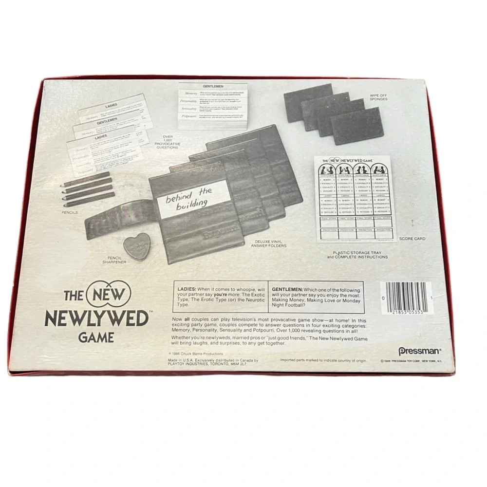 Vintage Pressman The New Newlywed‎ Game 1986 Board Game